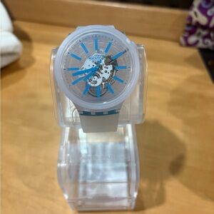 🔥FINAL🔥 RARE SKELETON SWATCH WATCH UNISEX BRAND NEW- BLUE AND JELLY/TRANSPARENT